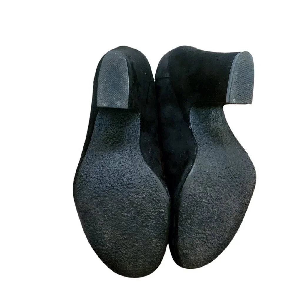 Mia Amore Lindsay Black Suede Leather Retro Rockability Pump Comfort Heels Sz. 9